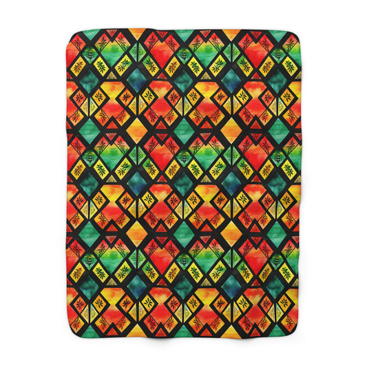 Freedom Flame Sherpa Fleece Blanket