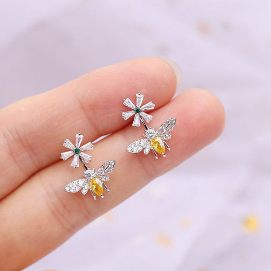Bee & Daisy Rhinestone Earrings