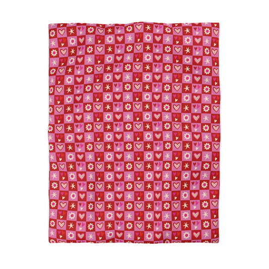 Valentine Toss Microfiber Duvet Cover