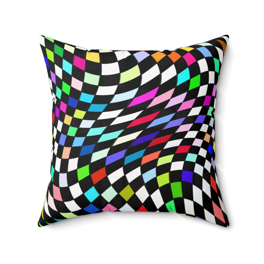 Warped Colorful Checkered Duvet Bedding Set