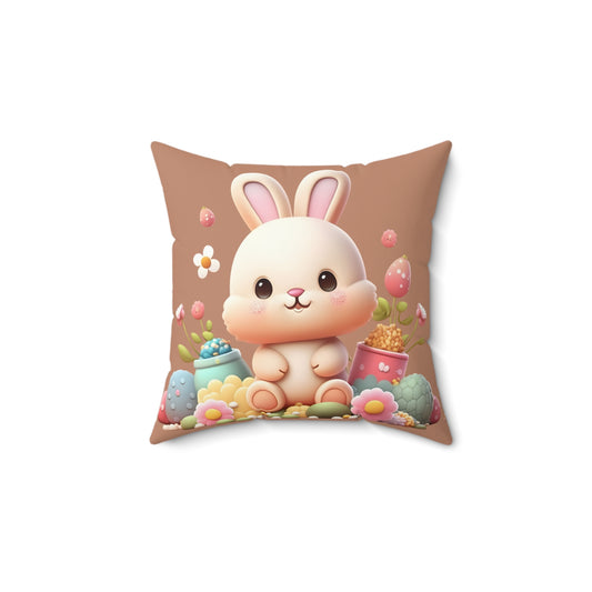 Cute Easter Bunny Throw Pillow
