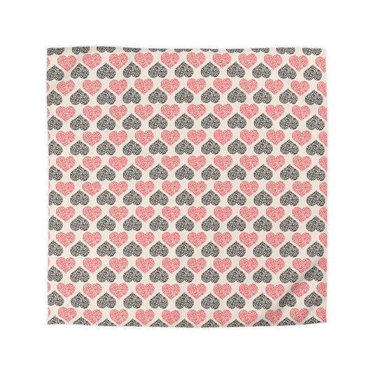 Rustic Hearts Microfiber Duvet Cover