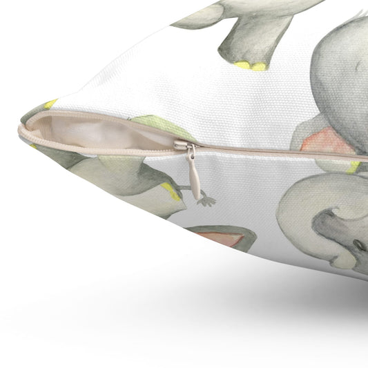 Dancing Elephants Throw Pillow