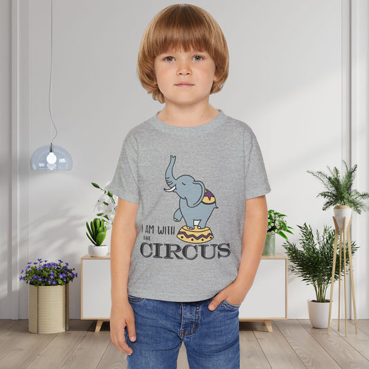 I Am With The Circus (Elephant) Heavy Cotton™ Toddler T-shirt