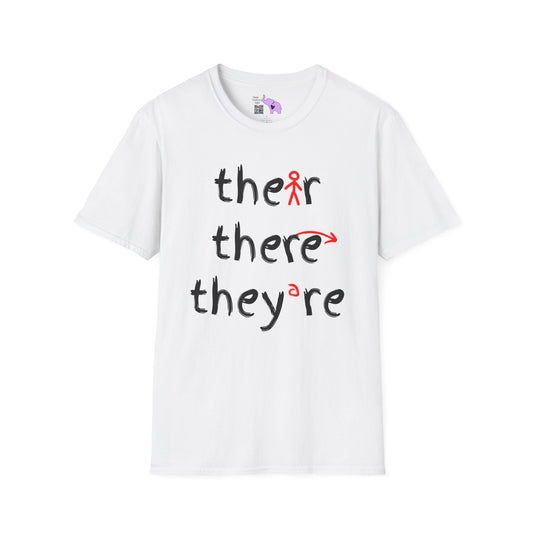 Their There They're Grammar Adult T-shirt