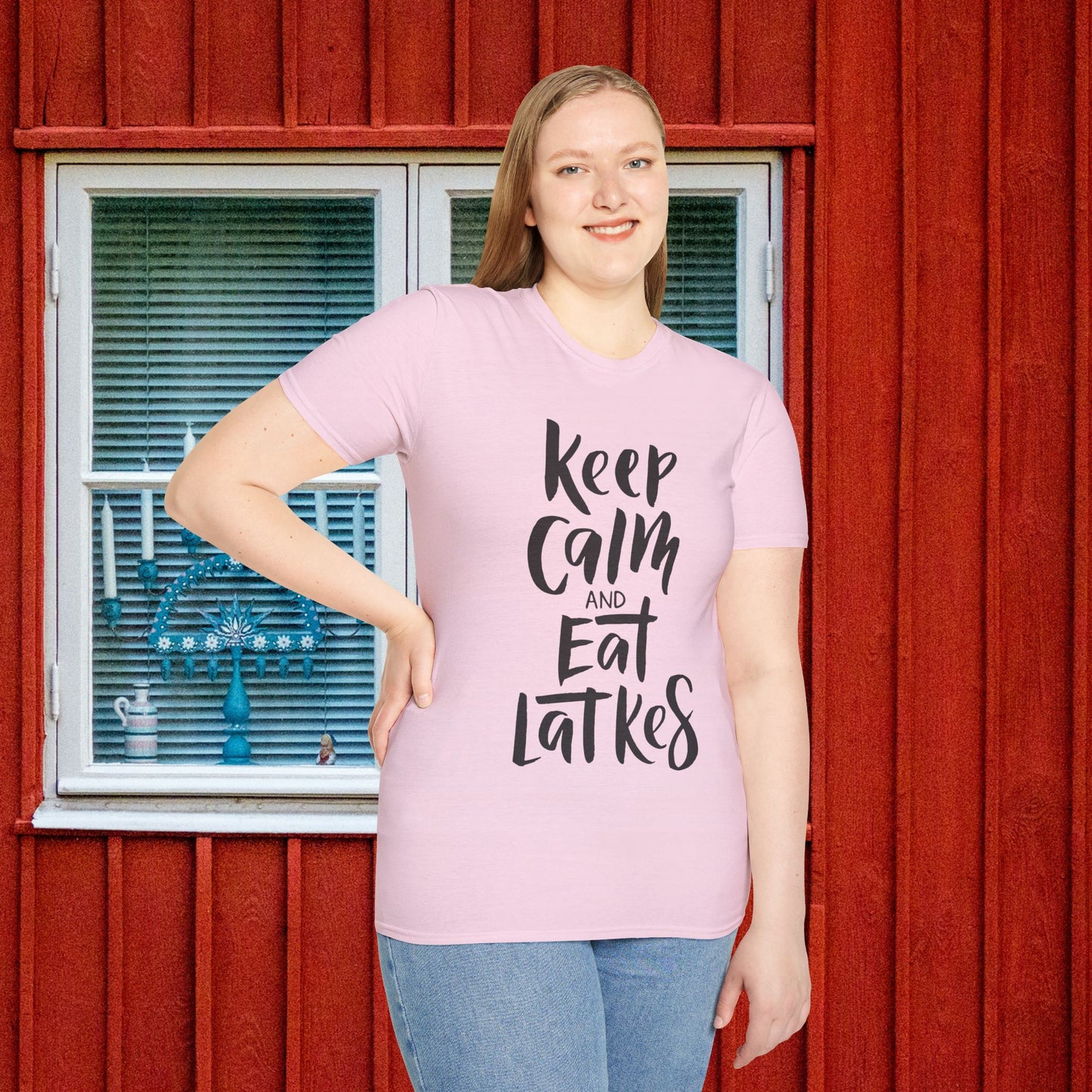 Keep Calm & Eat Latkes 2 Adult T-shirt