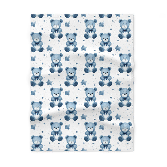 Blue Bear Hugs Baby Blanket