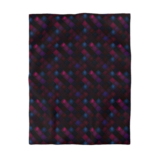 Velvet Patchwork Print Microfiber Duvet Cover