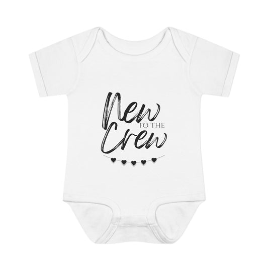 New To The Crew Infant Baby Rib Bodysuit