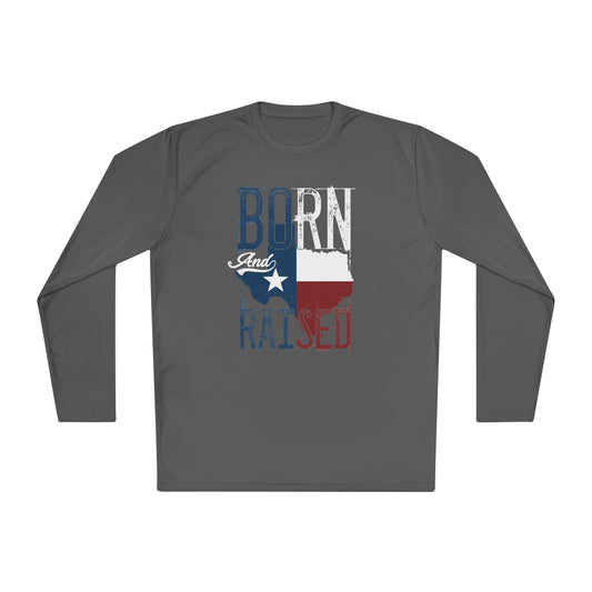 Texas Born and Raised Adult Long Sleeve Tee