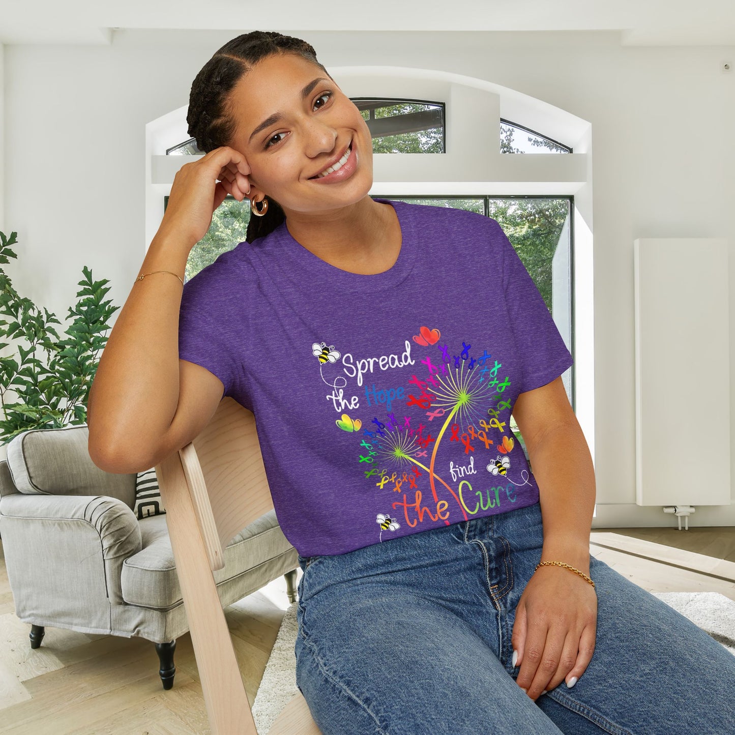 Fight Cancer in All Colors 3 Adult T-shirt