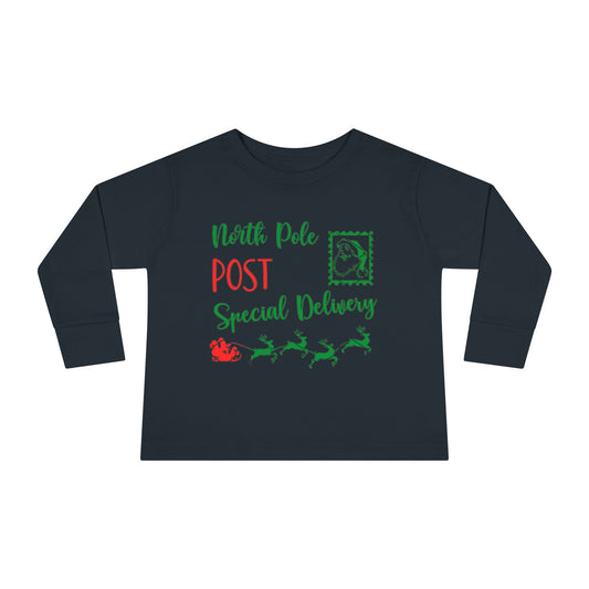 North Pole Post Special Delivery Toddler Long Sleeve Tee