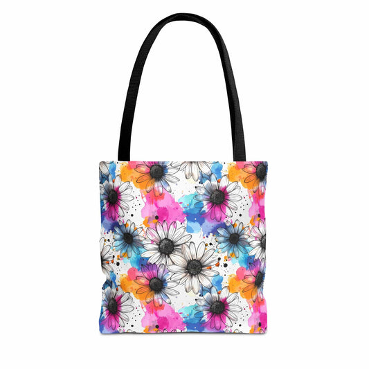 Watercolor Daisy Dream Canvas Tote Bag