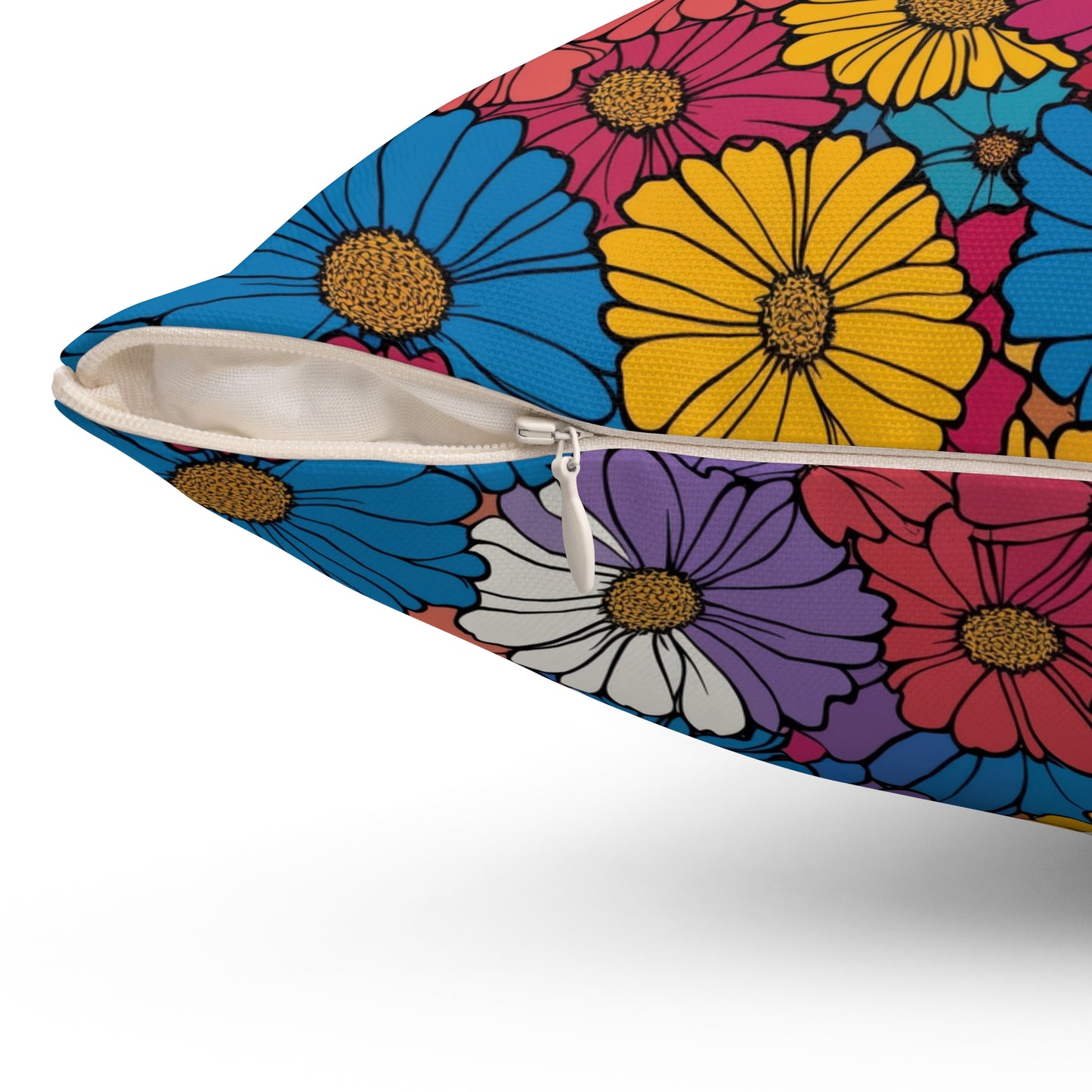 Vivid Bloom Throw Pillow