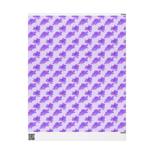 Royal Orchid Peonies Wrapping Paper