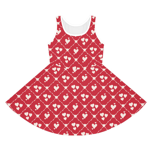Sweetheart Trellis Girls' Sleeveless Sundress