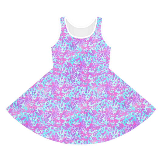 Sweet Berry Bloom Girls' Sleeveless Sundress