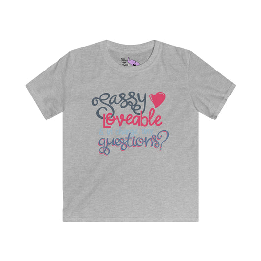 Sassy, Loveable, & In Charge Any Questions? Youth Softstyle Tee