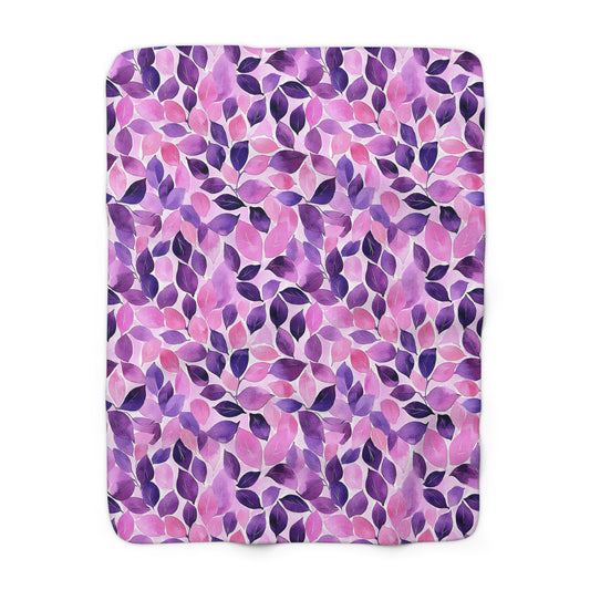 Lilac Serenade Sherpa Fleece Blanket