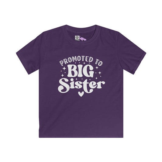 Promoted to Big Sister Youth Softstyle Tee