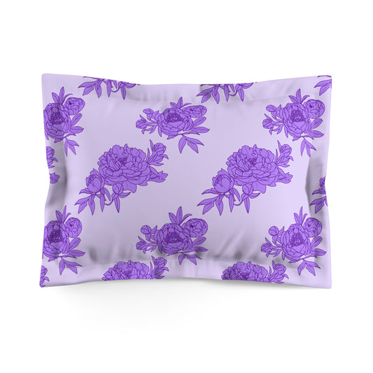 Royal Orchid Peonies Pillow Sham