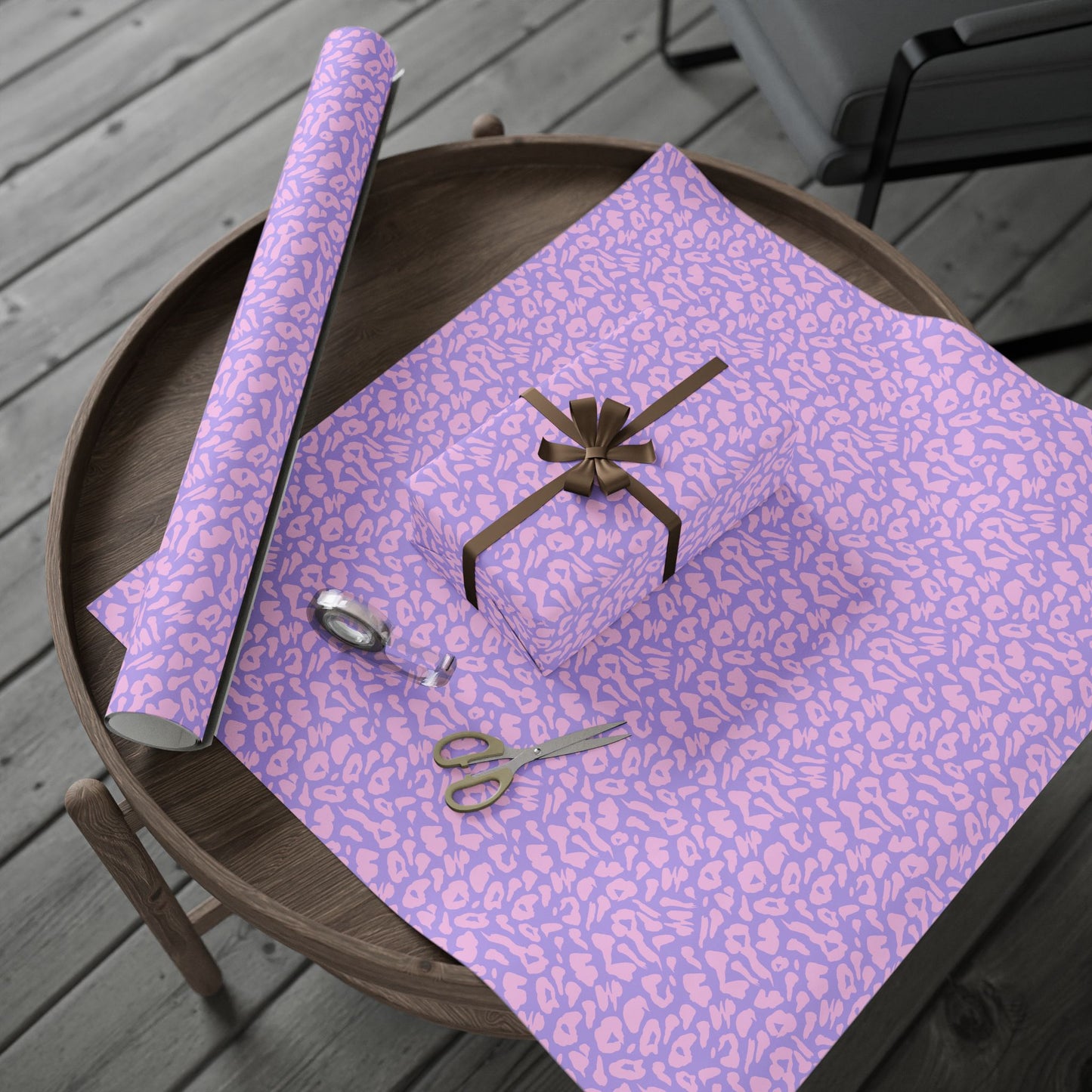 Pink & Purple Cheetah Print Wrapping Paper