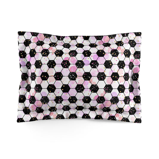 Pink Soccer Fever Microfiber Pillow Sham
