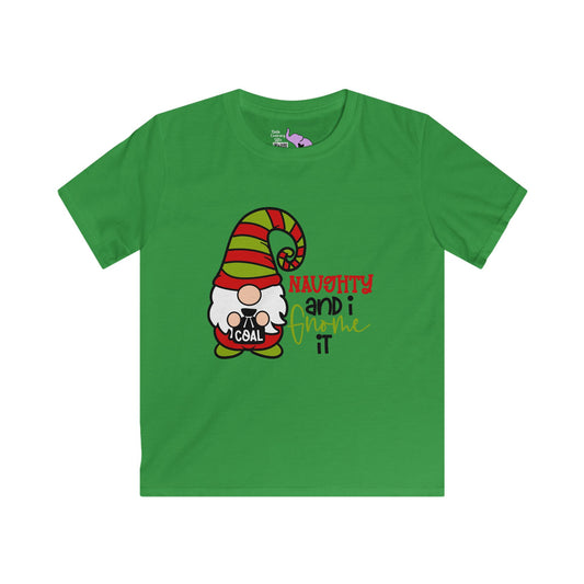 Naughty and I Gnome It Youth Softstyle Tee