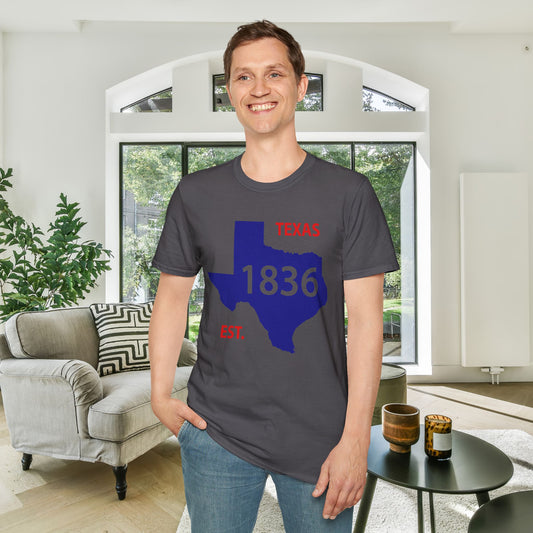 Texas Est. 1836 Adult T-shirt