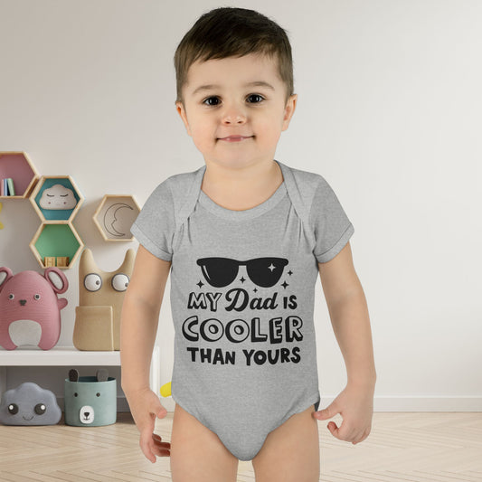 My Dad is Cooler Than Yours Baby Rib Bodysuit