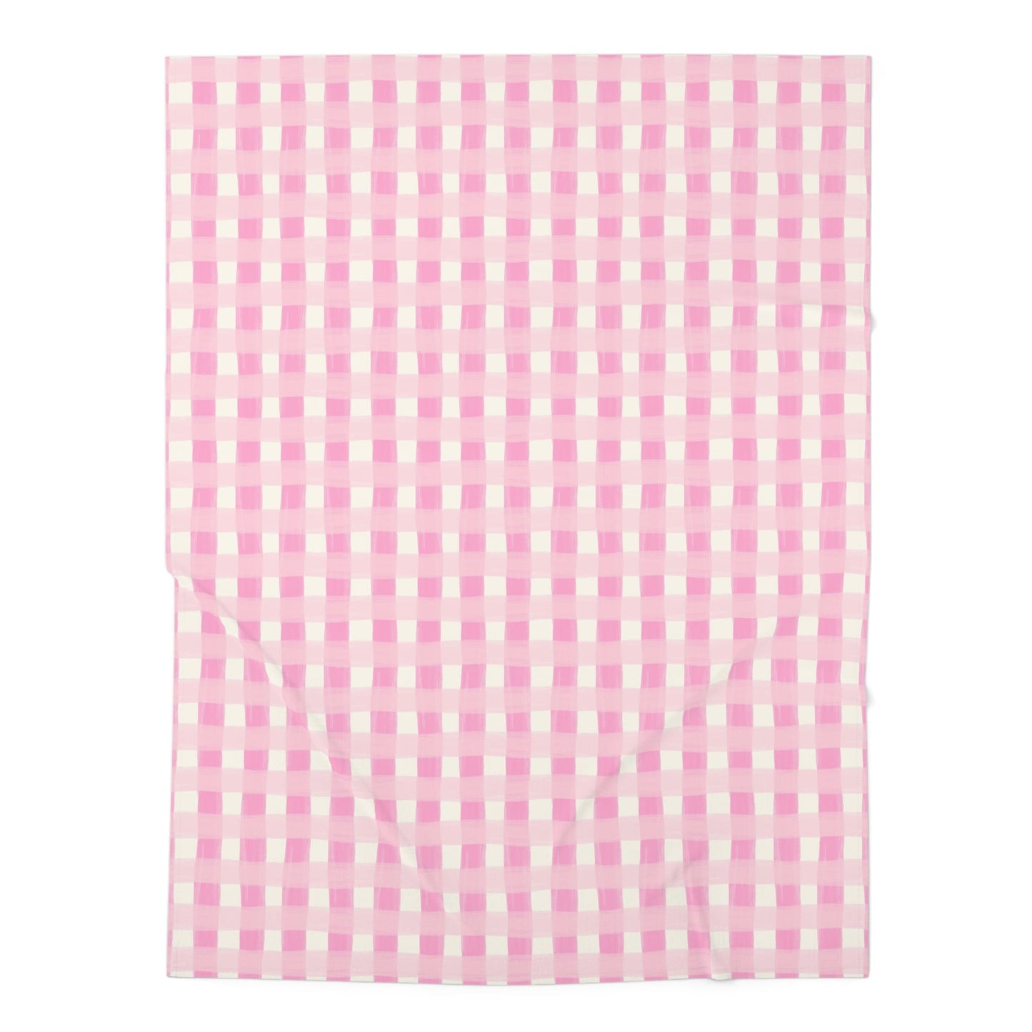 Dreamy Rose Gingham Baby Swaddle Blanket