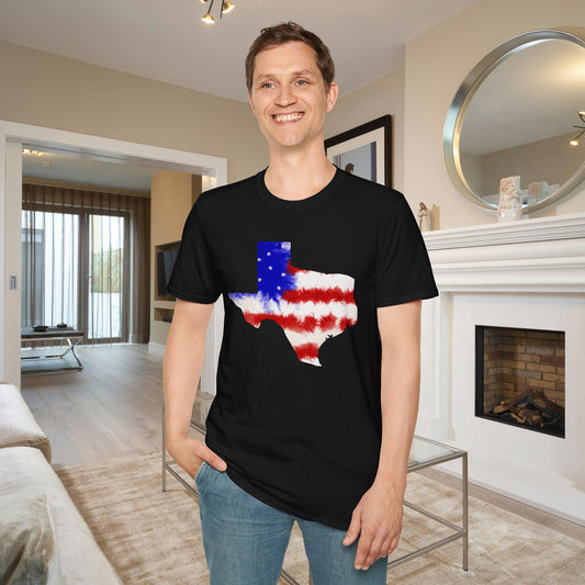 Texas American Tie Dye Flag Adult T-shirt