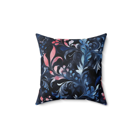 Dusky Floral Whispers Throw Pillow