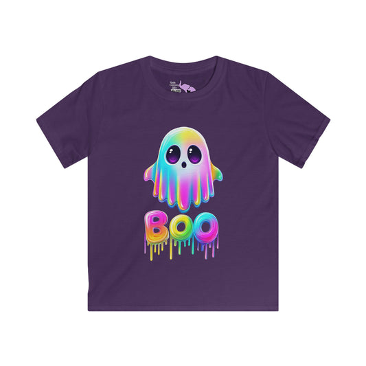Neon Ghostly Boo Youth Softstyle Tee