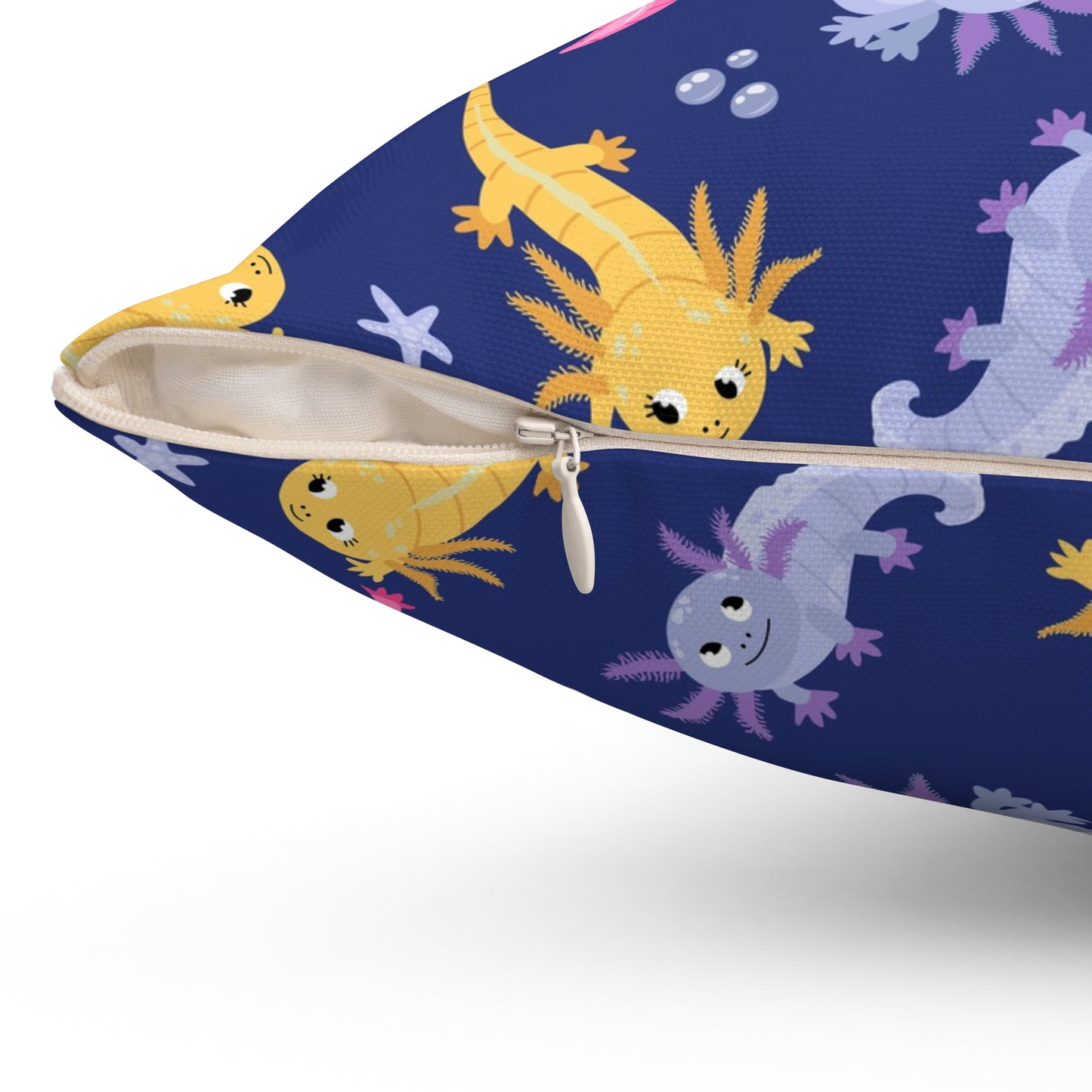 Axolotl Lagoon Throw Pillow