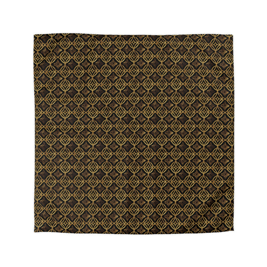 Golden Star Lattice Microfiber Duvet Cover