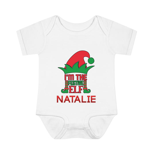I'm The Festive Elf Infant Baby Rib Bodysuit