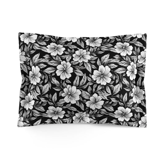 Monochrome Paradise Bloom Microfiber Pillow Sham