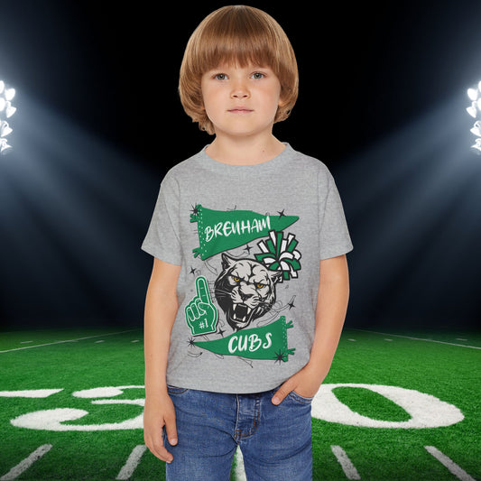 Brenham Cubs #1 Heavy Cotton™ Toddler T-shirt