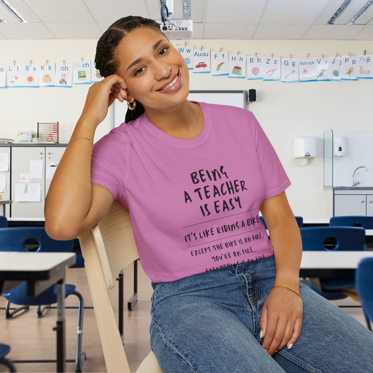 Being A Teacher Is Like Riding A Bike... Adult T-shirt