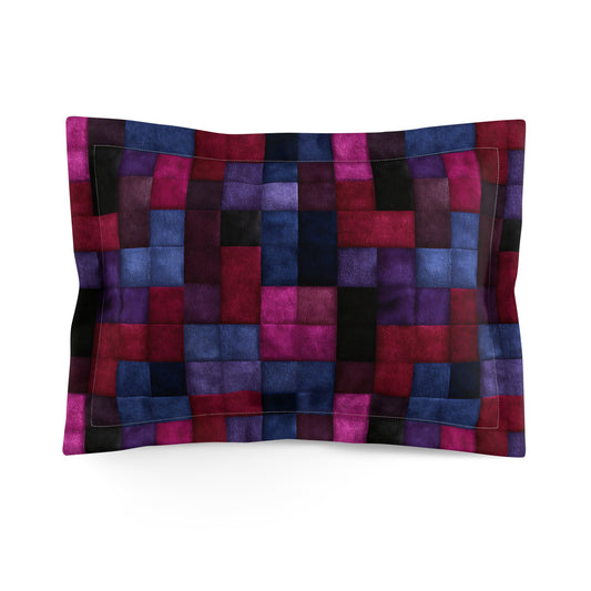 Velvet Mosaic Print Microfiber Pillow Sham