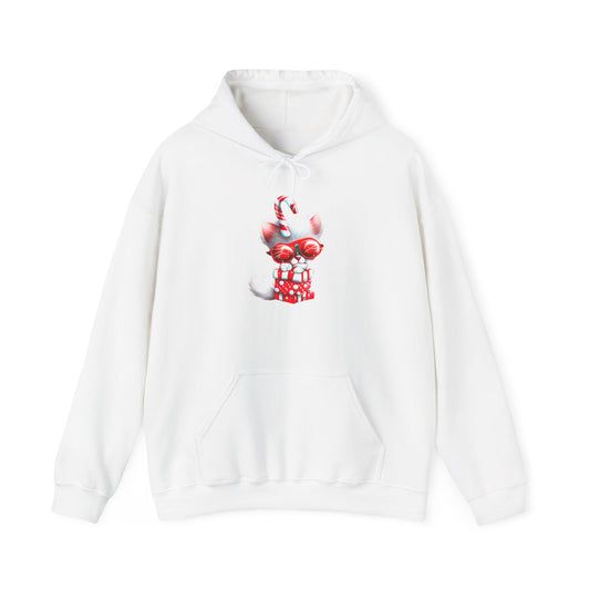 Candy Cane Kitten Heavy Blend™ Hooded Sweatshirt