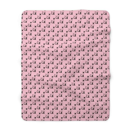 Siamese Charm – Pink Whisper Fleece Blanket
