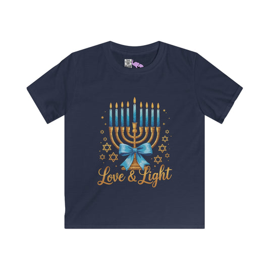 Love & Light Menorah Youth Softstyle Tee