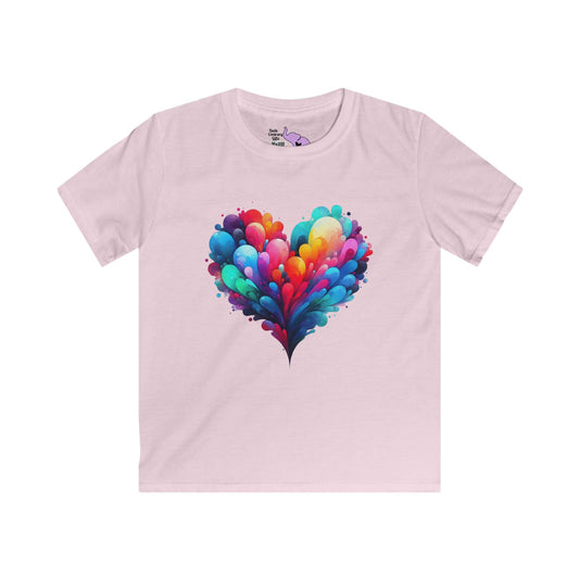 All the Feels Heart Youth Softstyle Tee