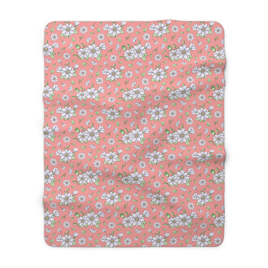Jasmine Blush Garden Fleece Blanket