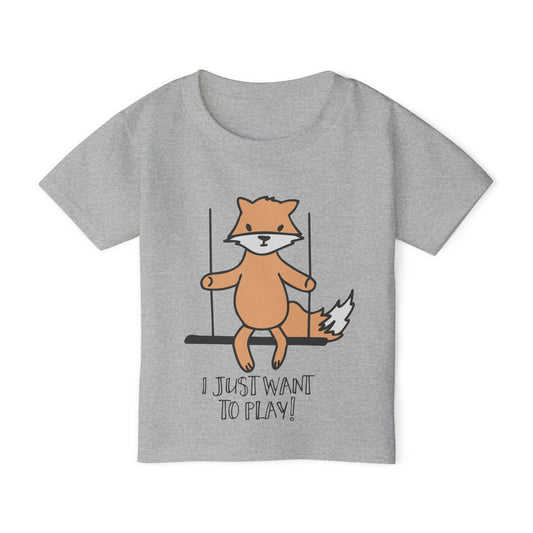 I Just Want To Play (Fox) Heavy Cotton™ Toddler T-shirt