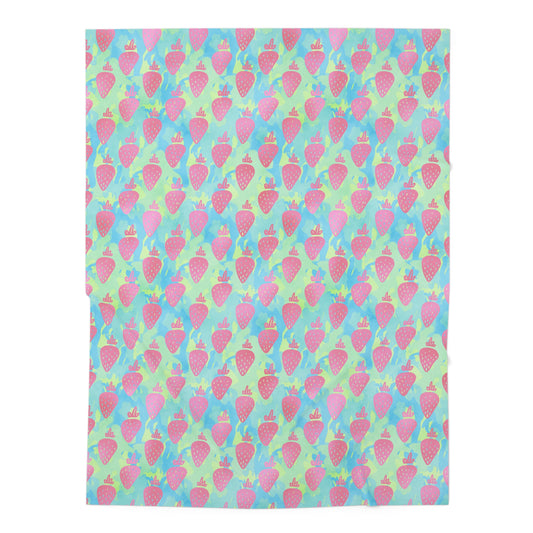 Strawberry Breeze Baby Swaddle Blanket