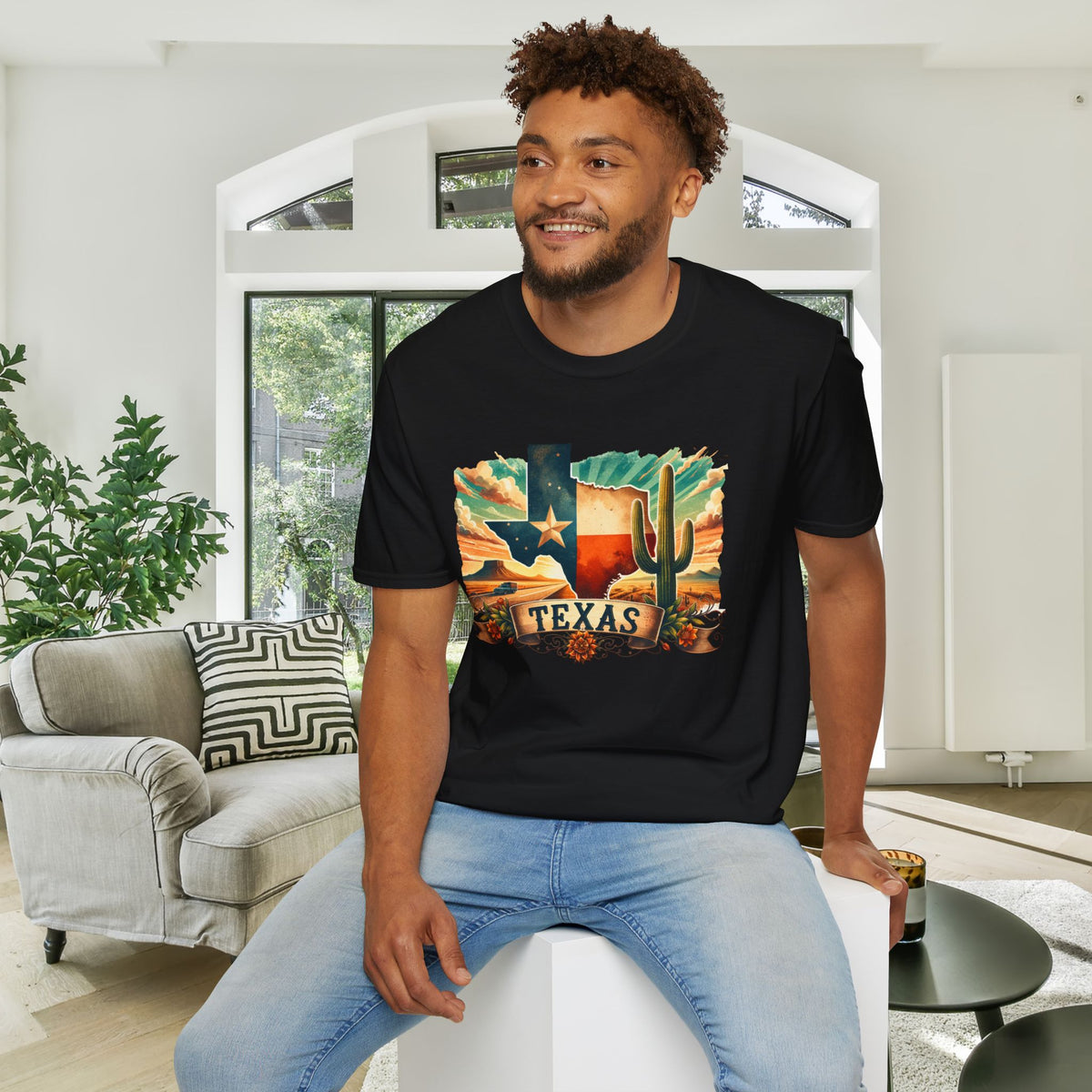Texas Desert Roads 4 Adult T-shirt
