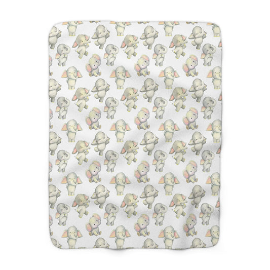 Dancing Elephants Fleece Blanket